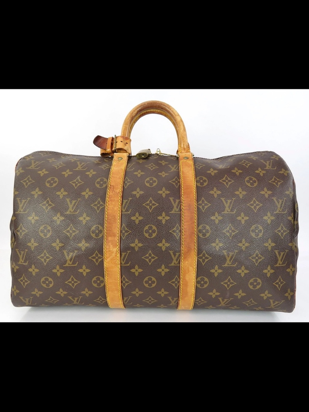 Louis Vuitton Monogram Canvas Keepall Duffel in Brown and Tan